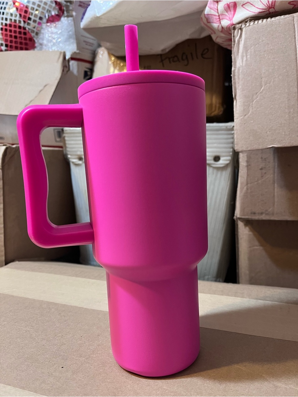 Simple Modern - S|M - Hot Pink Insulated Travel Mug with Handle and Straw